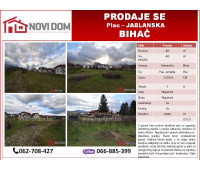 PRODAJE SE - Plac - Jablanska - BIHAĆ 