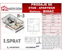 PRODAJE SE - Stan - Apartman - u izgradnji, 1.sprat - HATINAC - BIHAĆ