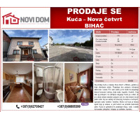 PRODAJE SE - Kuća - Nova četvrt - BIHAĆ