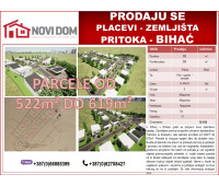 PRODAJU SE - Parcele, placevi, zemljišta različite kvadrature - PRITOKA - BIHAĆ